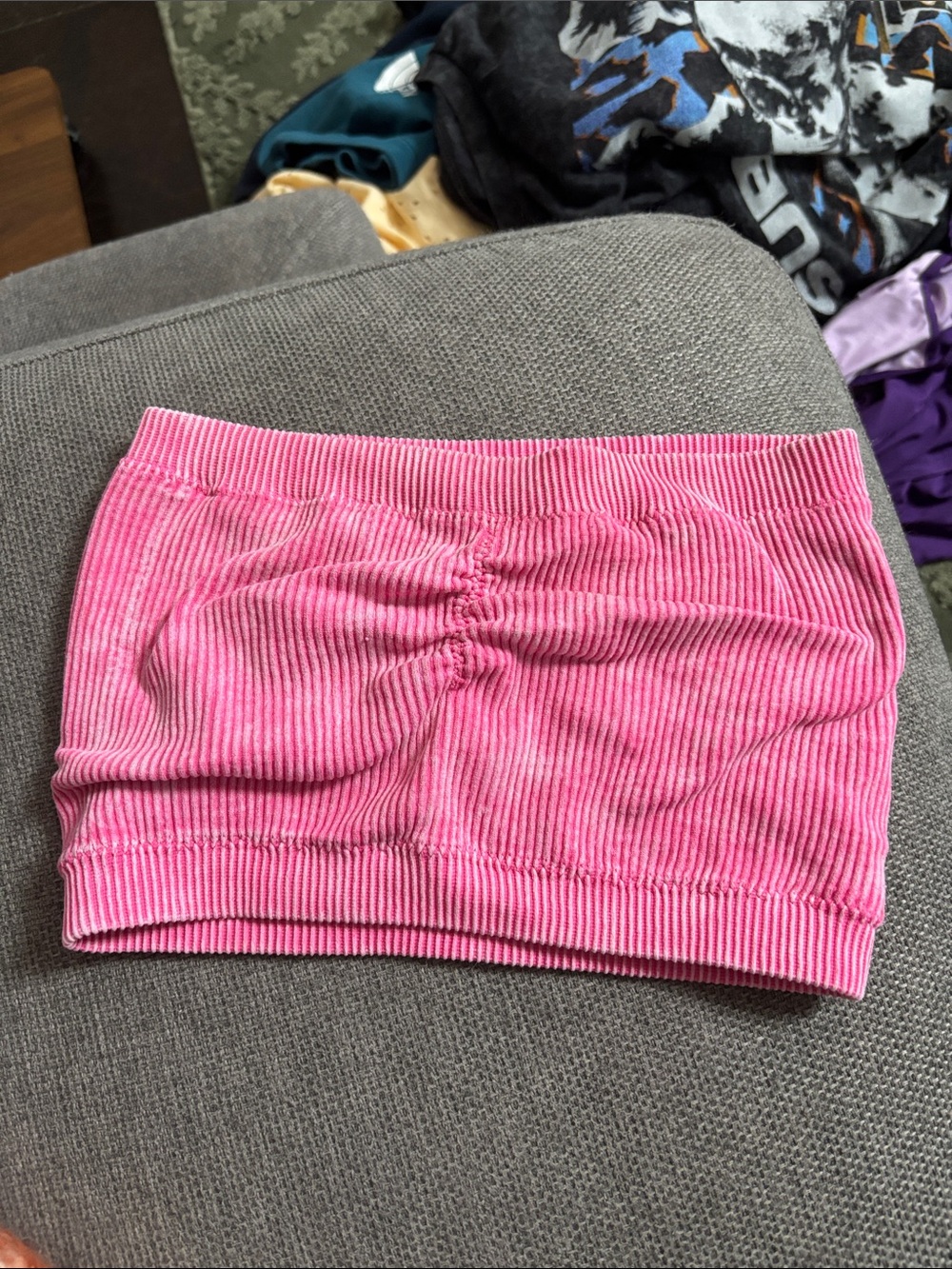 American Eagle Outfitters Pink Tube top with Front Ruching